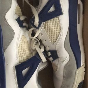 Air Jordan 4’s White Orange Blue